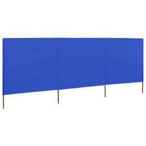 Paravento a 3 Pannelli in Tessuto 400x120 cm Azzurro cod mxl 9454