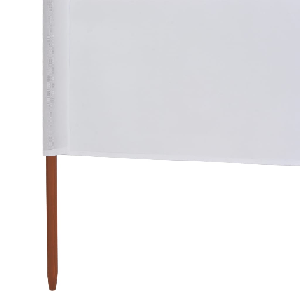 Paravento a 3 Pannelli in Tessuto 400x160 cm Bianco Sabbia 47148