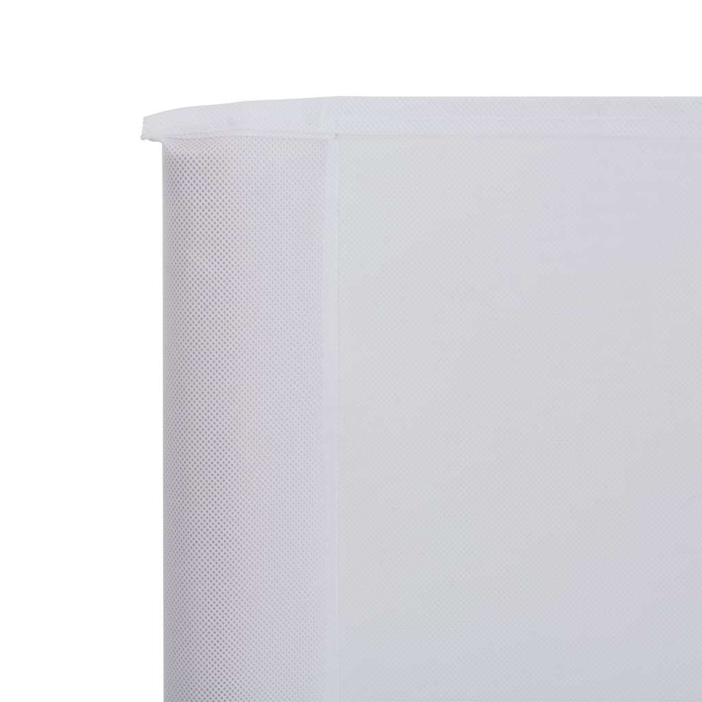 Paravento a 3 Pannelli in Tessuto 400x160 cm Bianco Sabbia 47148