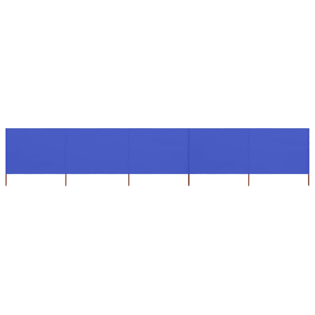 Paravento a 5 Pannelli in Tessuto 600x160 cm Azzurro cod mxl 54561