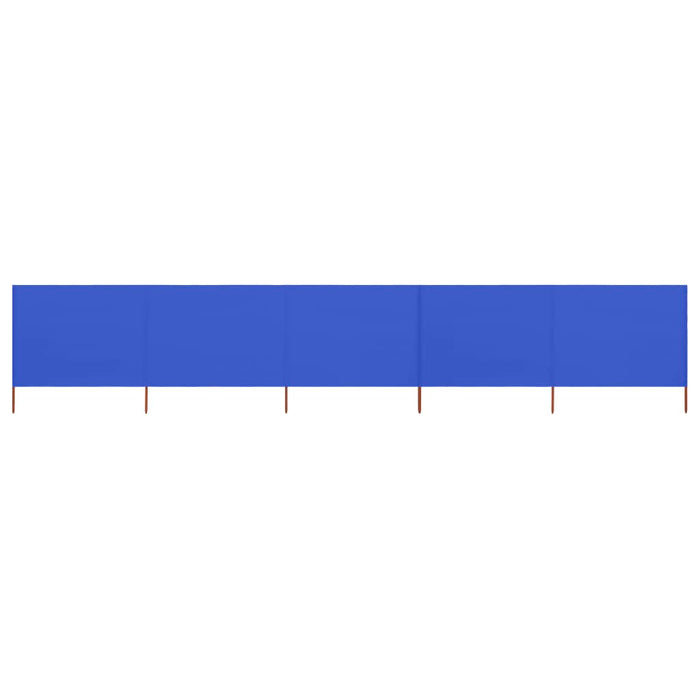 Paravento a 5 Pannelli in Tessuto 600x160 cm Azzurro cod mxl 54561