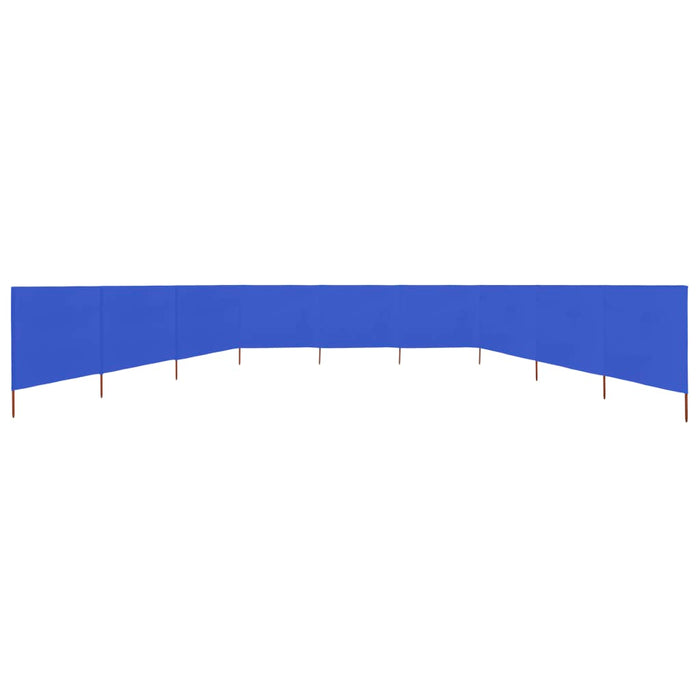 Paravento a 9 Pannelli in Tessuto 1200x120 cm Azzurro 47197