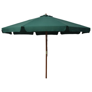 Ombrellone da Esterni con Palo in Legno 330 cm Verde cod mxl 55293