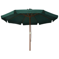 Ombrellone da Esterni con Palo in Legno 330 cm Verde cod mxl 55293