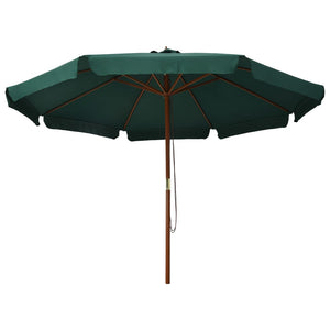 Ombrellone da Esterni con Palo in Legno 330 cm Verde cod mxl 55293