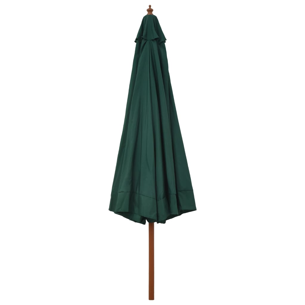 Ombrellone da Esterni con Palo in Legno 330 cm Verde cod mxl 55293