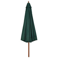 Ombrellone da Esterni con Palo in Legno 330 cm Verde cod mxl 55293