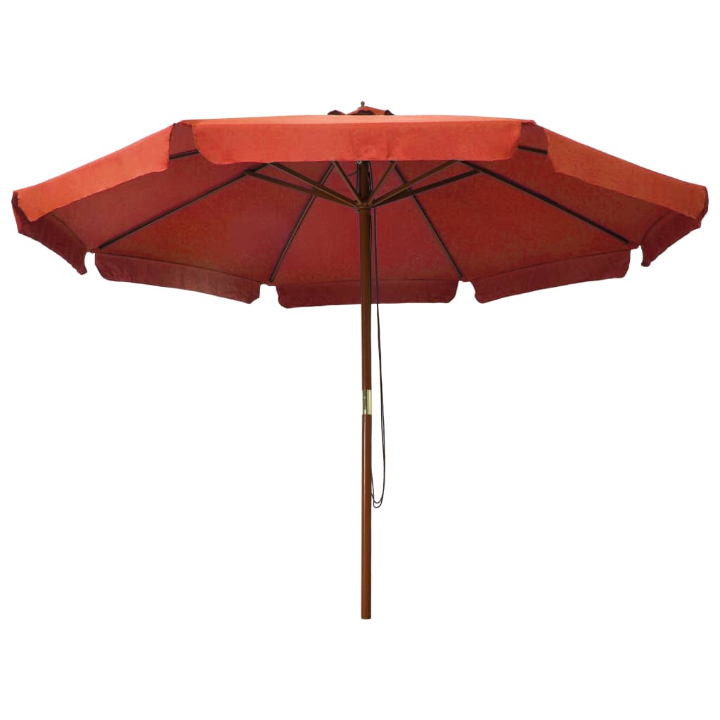 Ombrellone da Esterni con Palo in Legno 330 cm Terracotta cod mxl 66557