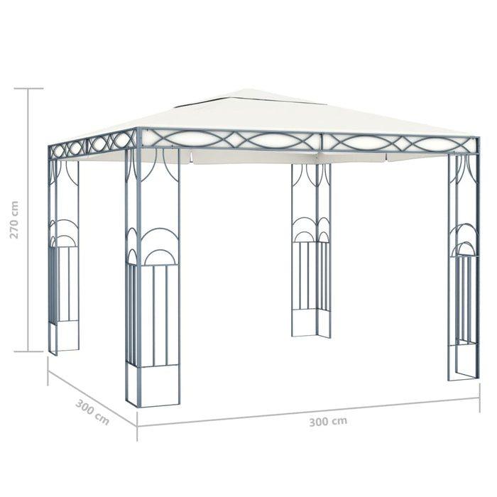 Gazebo 300x300 cm Crema 48046