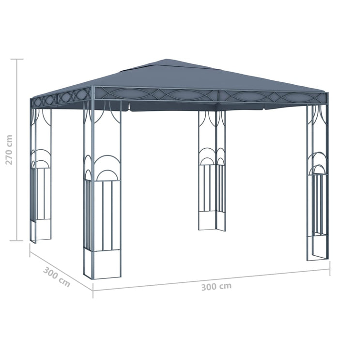 Gazebo 300x300 cm Antracite cod mxl 66027