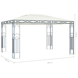 Gazebo 400x300 cm Crema 48048