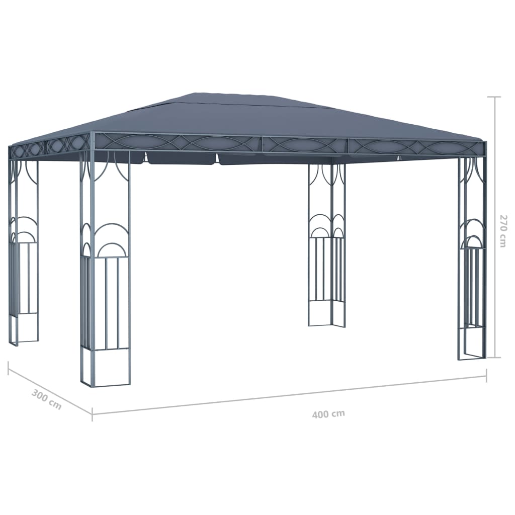 Gazebo 400x300 cm Antracite cod mxl 65984