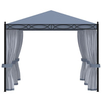 Gazebo con Schermi a Rete 3x4 cm Antracite in Acciaio cod mxl 66012