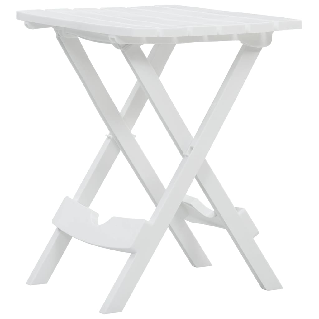 Tavolo da Giardino Pieghevole 45,5x38,5x50cm Bianco 47690