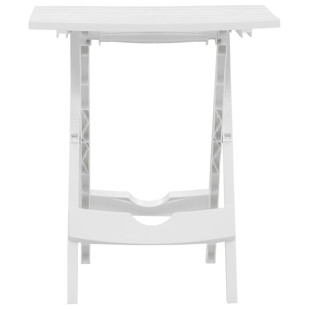 Tavolo da Giardino Pieghevole 45,5x38,5x50cm Bianco 47690