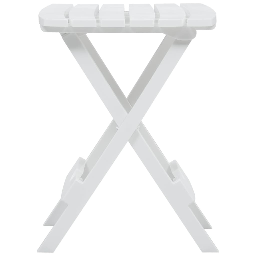 Tavolo da Giardino Pieghevole 45,5x38,5x50cm Bianco 47690