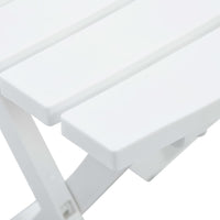 Tavolo da Giardino Pieghevole 45,5x38,5x50cm Bianco 47690