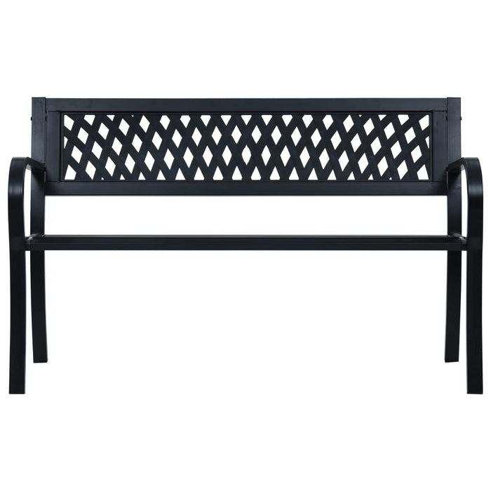 Panchina da Giardino 125 cm Nera in Acciaio  cod mxl 45773