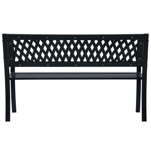 Panchina da Giardino 125 cm Nera in Acciaio  cod mxl 45773