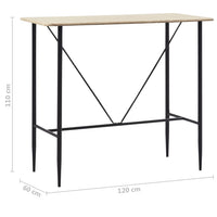 Tavolo da Bar Rovere 120x60x110 cm in MDF cod mxl 21207