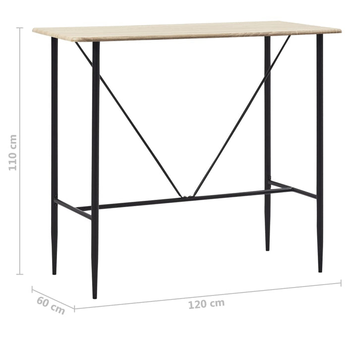 Tavolo da Bar Rovere 120x60x110 cm in MDF cod mxl 21207