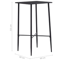 Tavolo da Bar Nero 60x60x111 cm in MDF cod mxl 15164