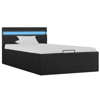 Letto Idraulico Contenitore LED Grigio Scuro Tessuto 100x200cm  cod mxl 58253