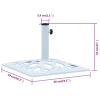 Base Ombrellone Bianca 12 kg 49 cm in Ghisa 47867