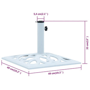 Base Ombrellone Bianca 12 kg 49 cm in Ghisa 47867