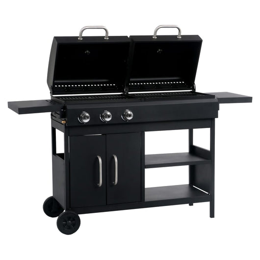 Barbecue Combinato Carbone e Gas 3 Fuochi cod mxl 13925