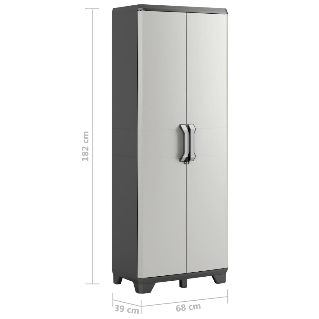 Keter Armadietto con Scaffali Gear Nero e Grigio 182 cm 46636