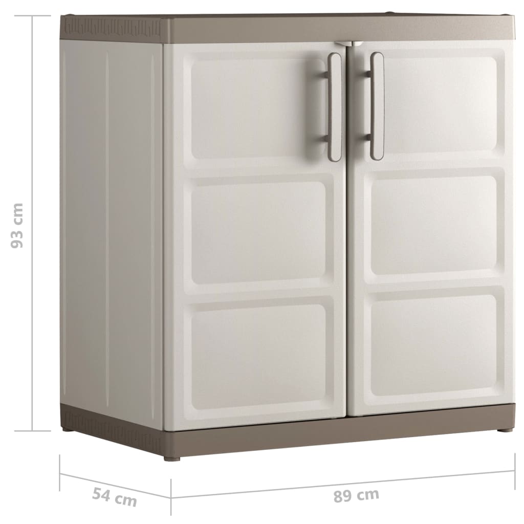 Keter Armadietto Basso Excellence XL Beige e Talpa 93 cm 46643