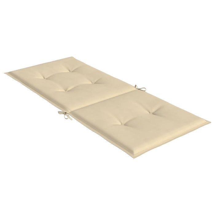 Cuscini per Sedie da Giardino 2 pz Beige 120x50x3 cm cod mxl 68420