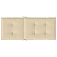 Cuscini per Sedie da Giardino 2 pz Beige 120x50x3 cm cod mxl 68420