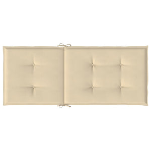 Cuscini per Sedie da Giardino 2 pz Beige 120x50x3 cm cod mxl 68420