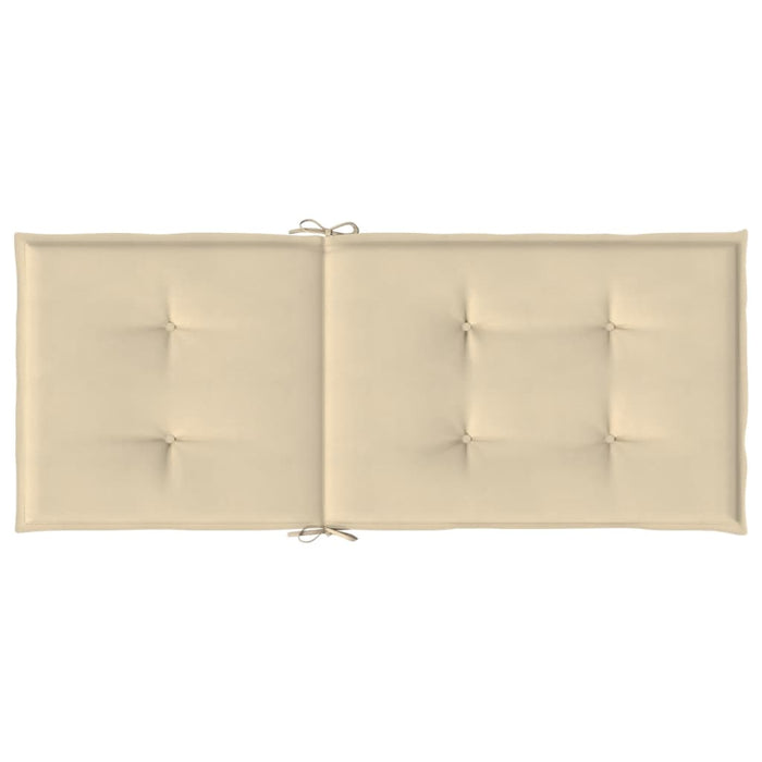 Cuscini per Sedie da Giardino 2 pz Beige 120x50x3 cm cod mxl 68420