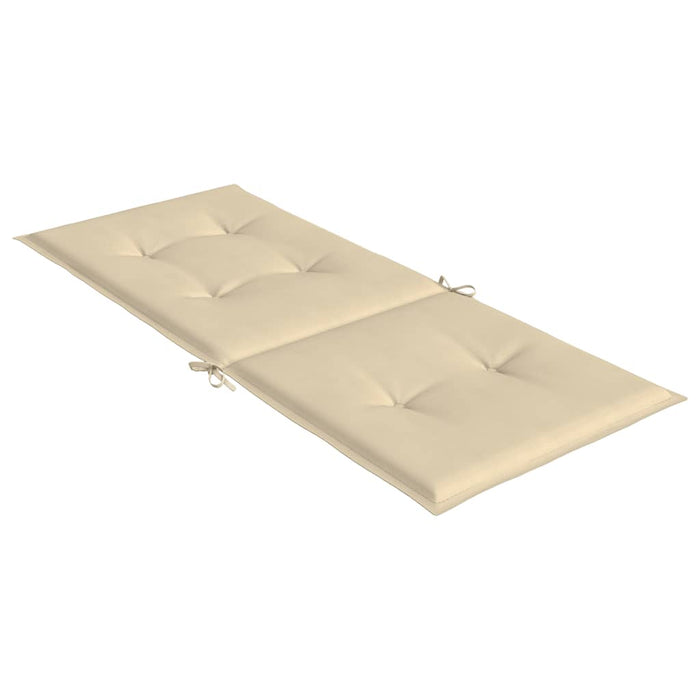 Cuscini per Sedie da Giardino 4 pz Beige 120x50x3 cm cod mxl 68223