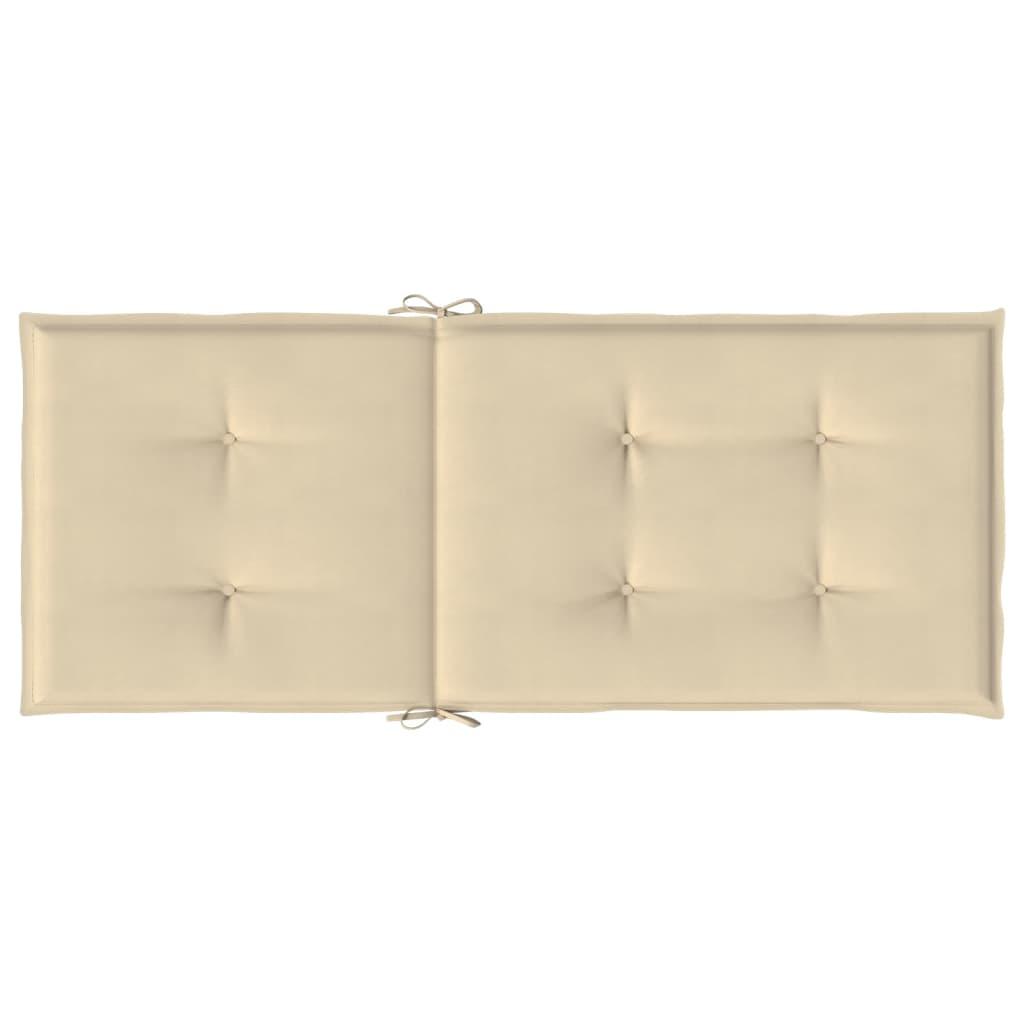 Cuscini per Sedie da Giardino 4 pz Beige 120x50x3 cm cod mxl 68223