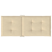 Cuscini per Sedie da Giardino 4 pz Beige 120x50x3 cm cod mxl 68223