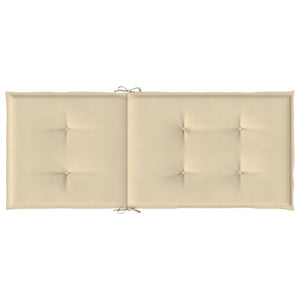 Cuscini per Sedie da Giardino 4 pz Beige 120x50x3 cm cod mxl 68223