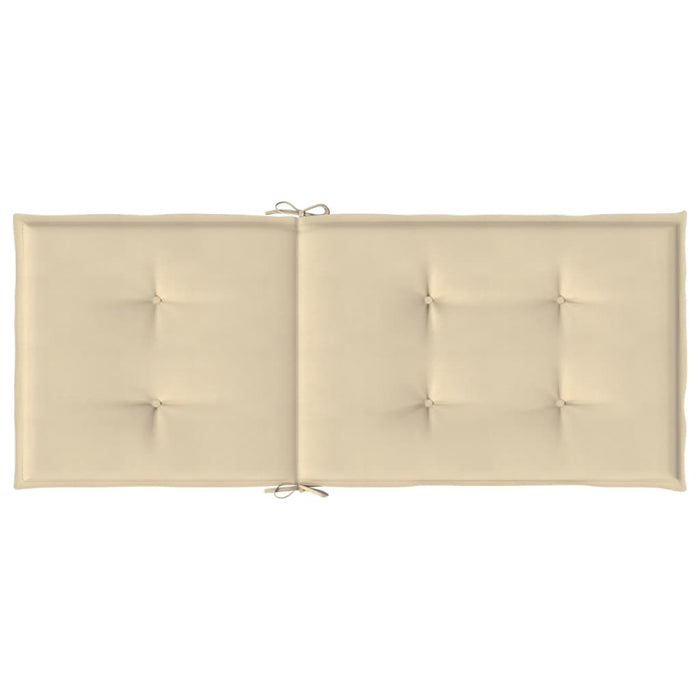 Cuscini per Sedie da Giardino 4 pz Beige 120x50x3 cm cod mxl 68223