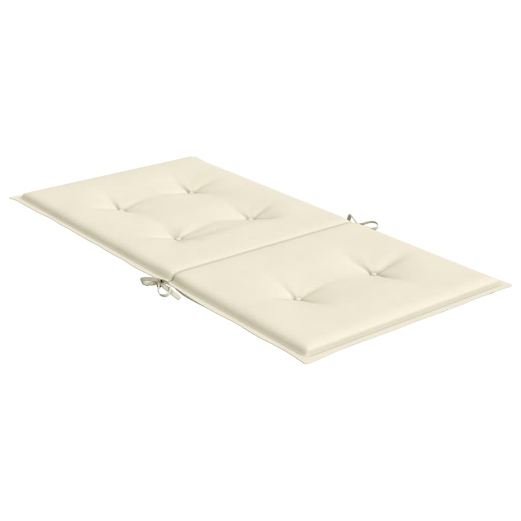 Cuscini per Sedia 2 pz Crema 100x50x3 cm in Tessuto Oxford 47552