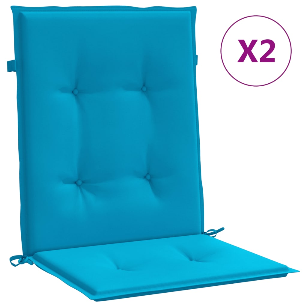 Cuscini per Sedia 2 pz Blu 100x50x3 cm in Tessuto Oxford 47554