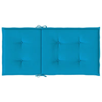 Cuscini per Sedie da Giardino 2 pz Blu 100x50x3 cm