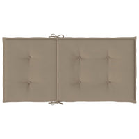 Cuscini per Sedie da Giardino 2 pz Grigio Talpa 100x50x3 cm 47562