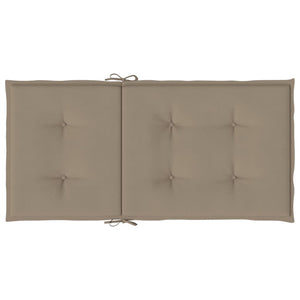 Cuscini per Sedie da Giardino 2 pz Grigio Talpa 100x50x3 cm 47562