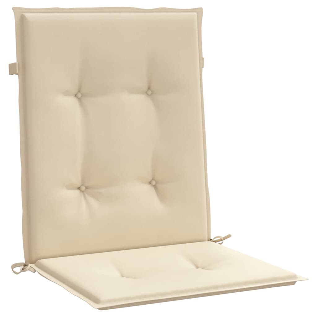 Cuscini per Sedia 2 pz Beige 100x50x3 cm in Tessuto Oxford 47564