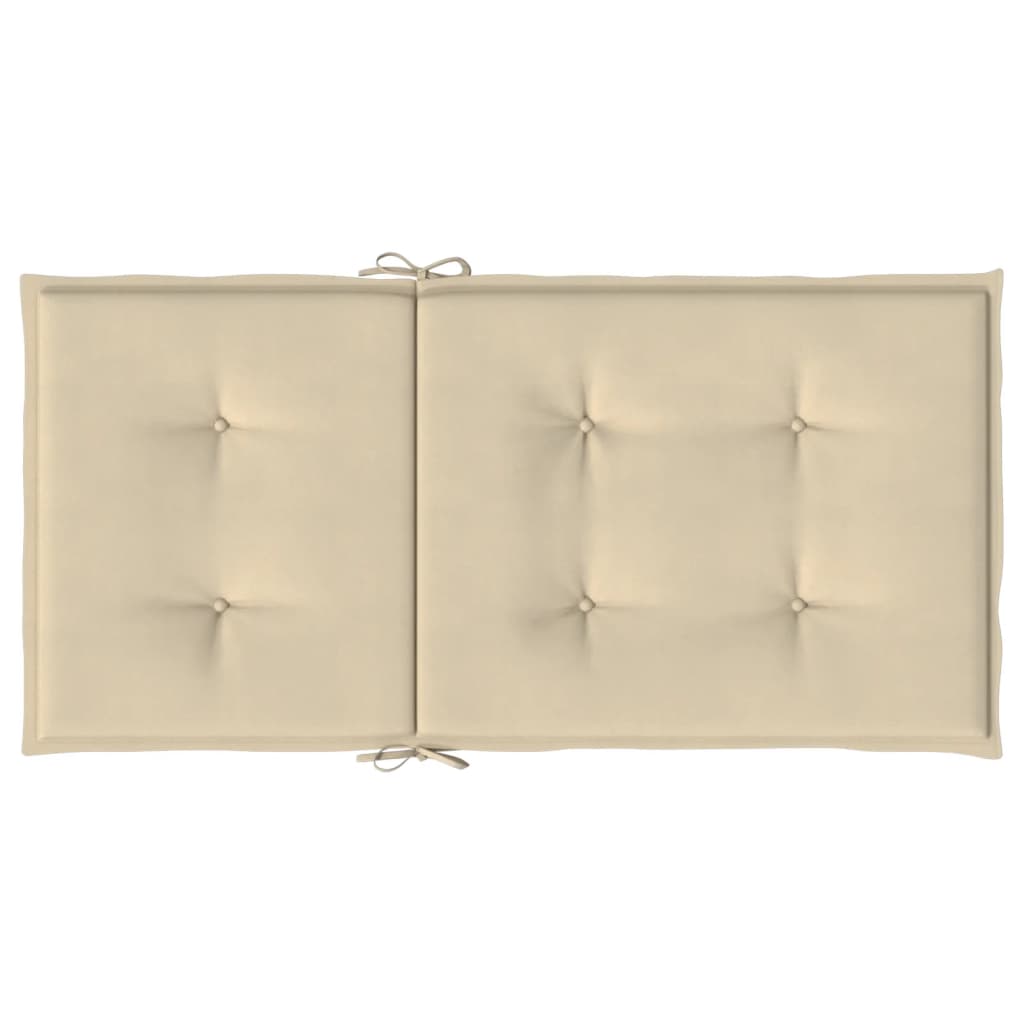 Cuscini per Sedie da Giardino 2 pz Beige 100x50x3 cm cod mxl 68015