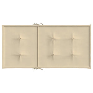 Cuscini per Sedie da Giardino 2 pz Beige 100x50x3 cm cod mxl 68015