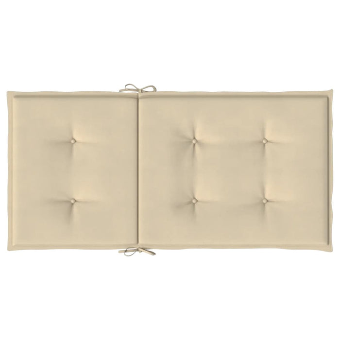 Cuscini per Sedie da Giardino 2 pz Beige 100x50x3 cm cod mxl 68015